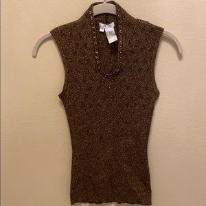 Cache Bronze sleeveless top!